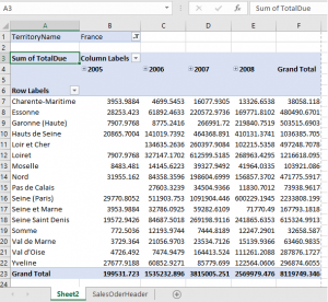 Pivot Table Cleanup - Before